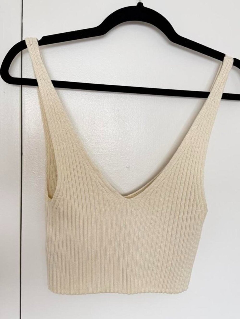 Lovers and Friends Cream Knit Crop Top